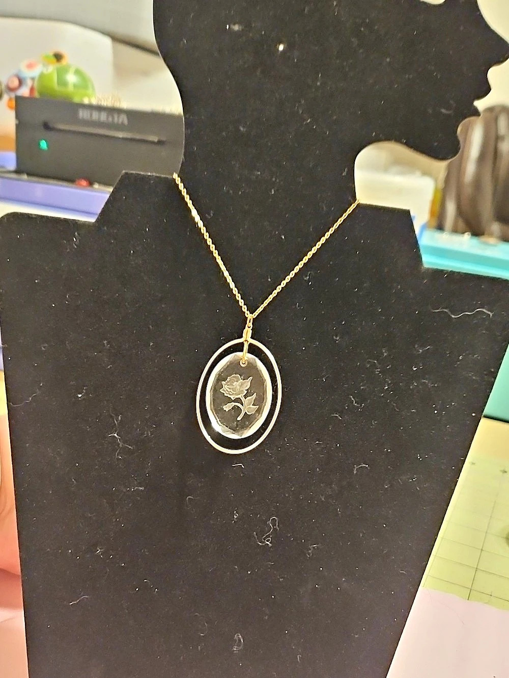 Vintage Nakagaws Intaglio Necklace